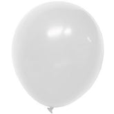 12 In. White Latex Balloons | 50 Count